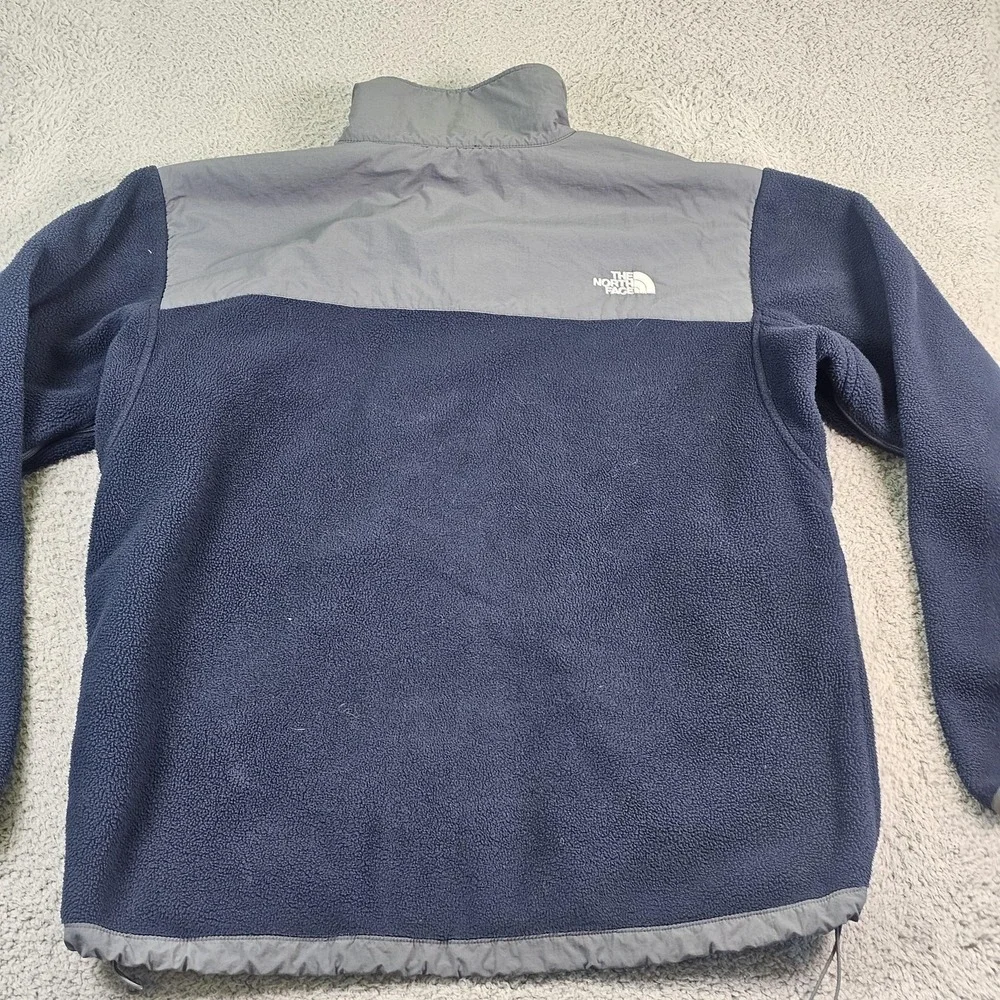 The North Face Jacket Mens XL Blue Gray Polartec Fleece Full Zip Windbreaker